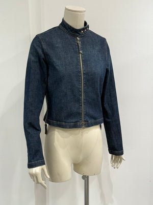 2000s Jean Paul Gaultier moto biker denim jacket