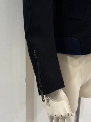 F/W2007 Balenciaga by Ghesquiere double breasted coat with wool shearling collar