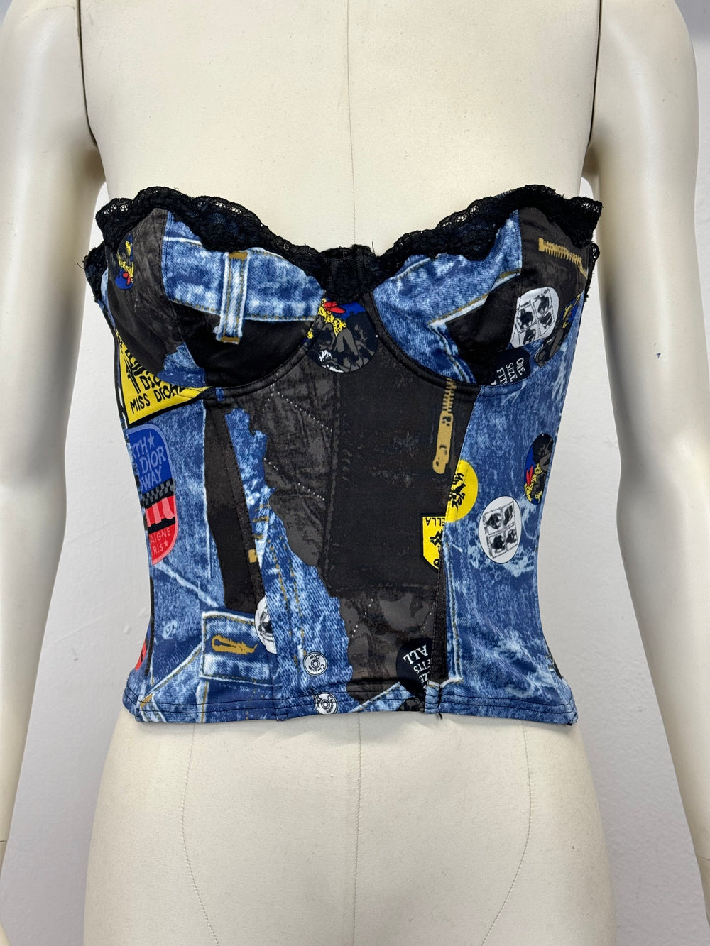 A/W2001 Christian Dior trompe l’oeil corset bustier top