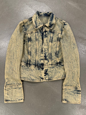 2000s Roberto Cavalli dyed faded denim jacket