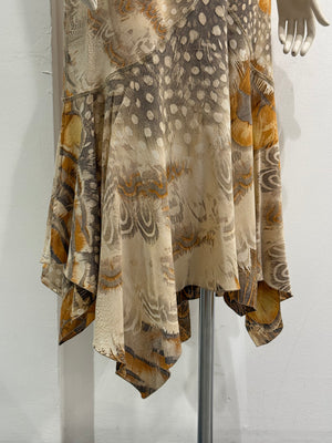 S/S2004 Roberto Cavalli feather print set