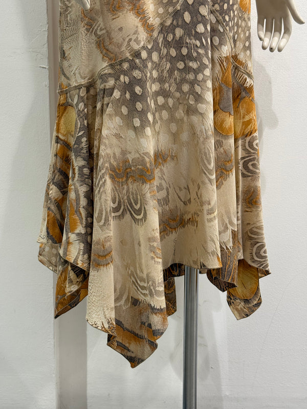 S/S2004 Roberto Cavalli feather print set