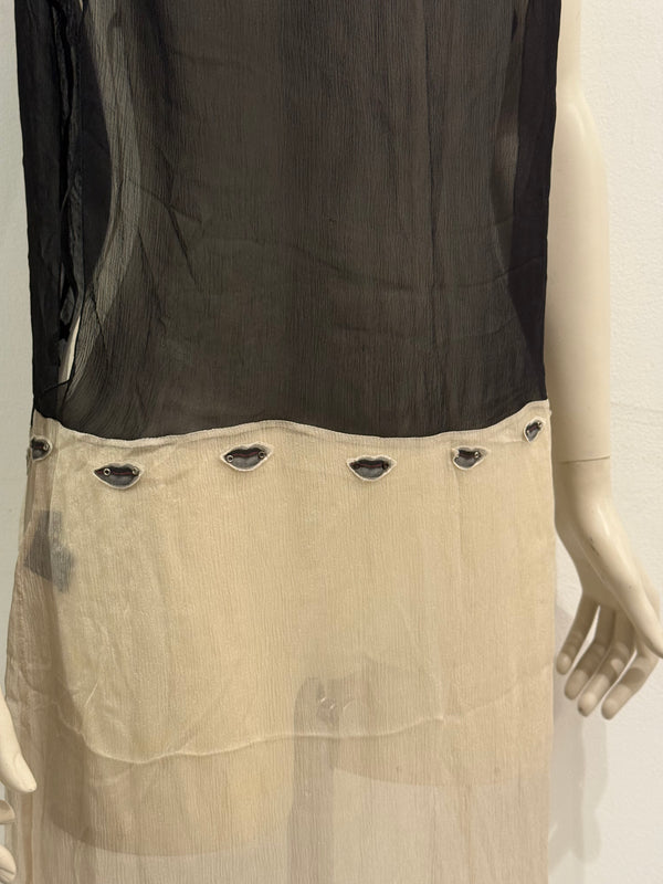 S/S2000 Prada Runway sheer slip dress with kiss eyelet