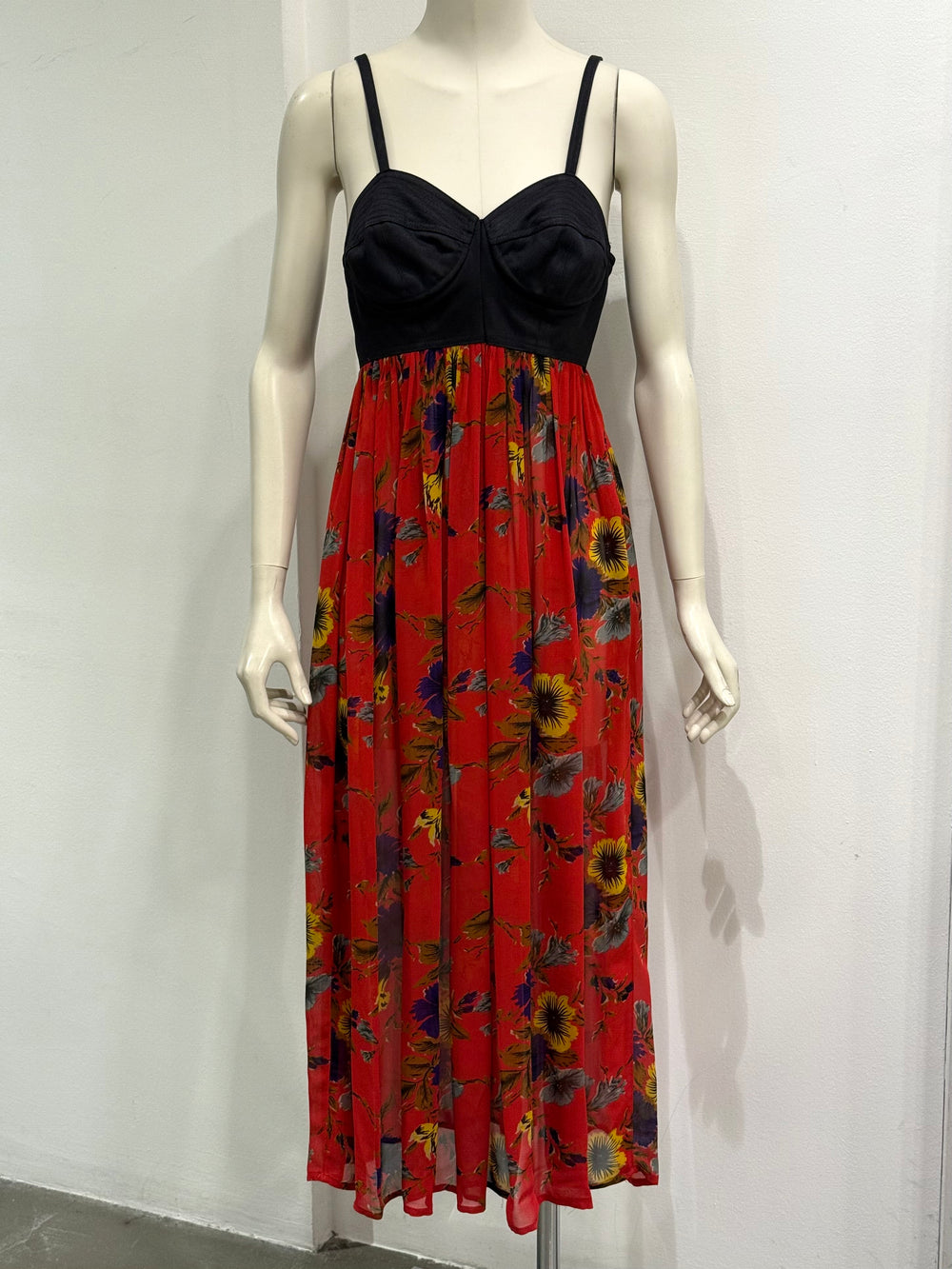 1990s Jean Paul Gaultier corseted floral dress