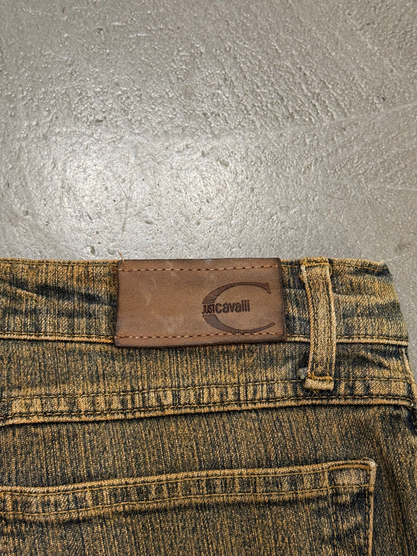 2000s Cavalli sand wash flared jeans