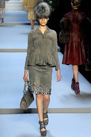 A/W2007 Christian Dior by John Galliano runway Mohawk fox fur hat - NEW