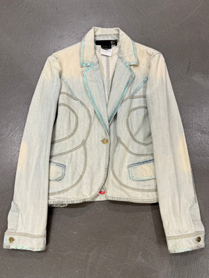 2000s Cavalli paneled denim jacket