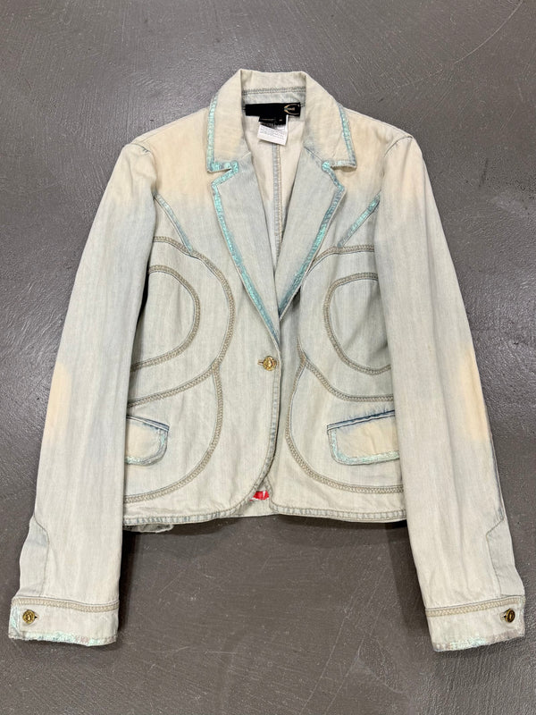 2000s Cavalli paneled denim jacket