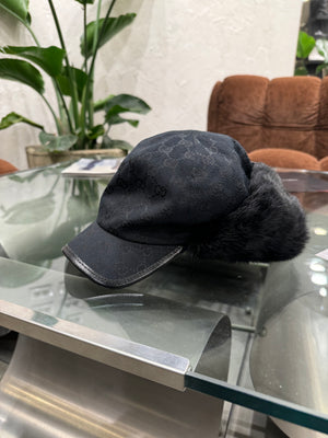 2000s Gucci by Tom Ford monogram fur trapper hat
