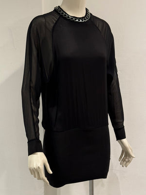 2000s Pierre Balmain neck chain mini dress