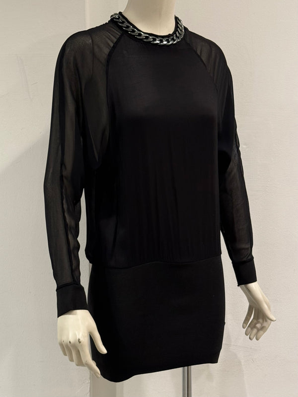 2000s Pierre Balmain neck chain mini dress