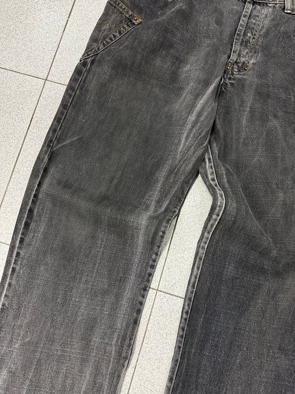 AW2003 D&G heavy baggy asymmetrical jeans