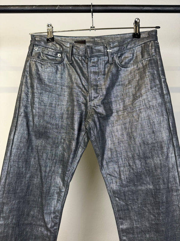 AW2006 Dior Homme by Hedi Slimane "Radioactive“ Metallic Waxed Jeans