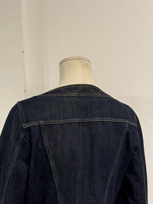 S/S2004 Gucci paneled biker denim jacket