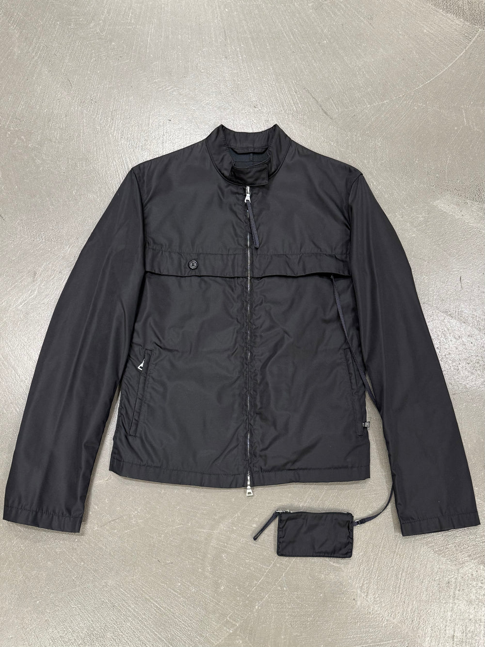 1999 Prada technical zip up jacket with hidden purse