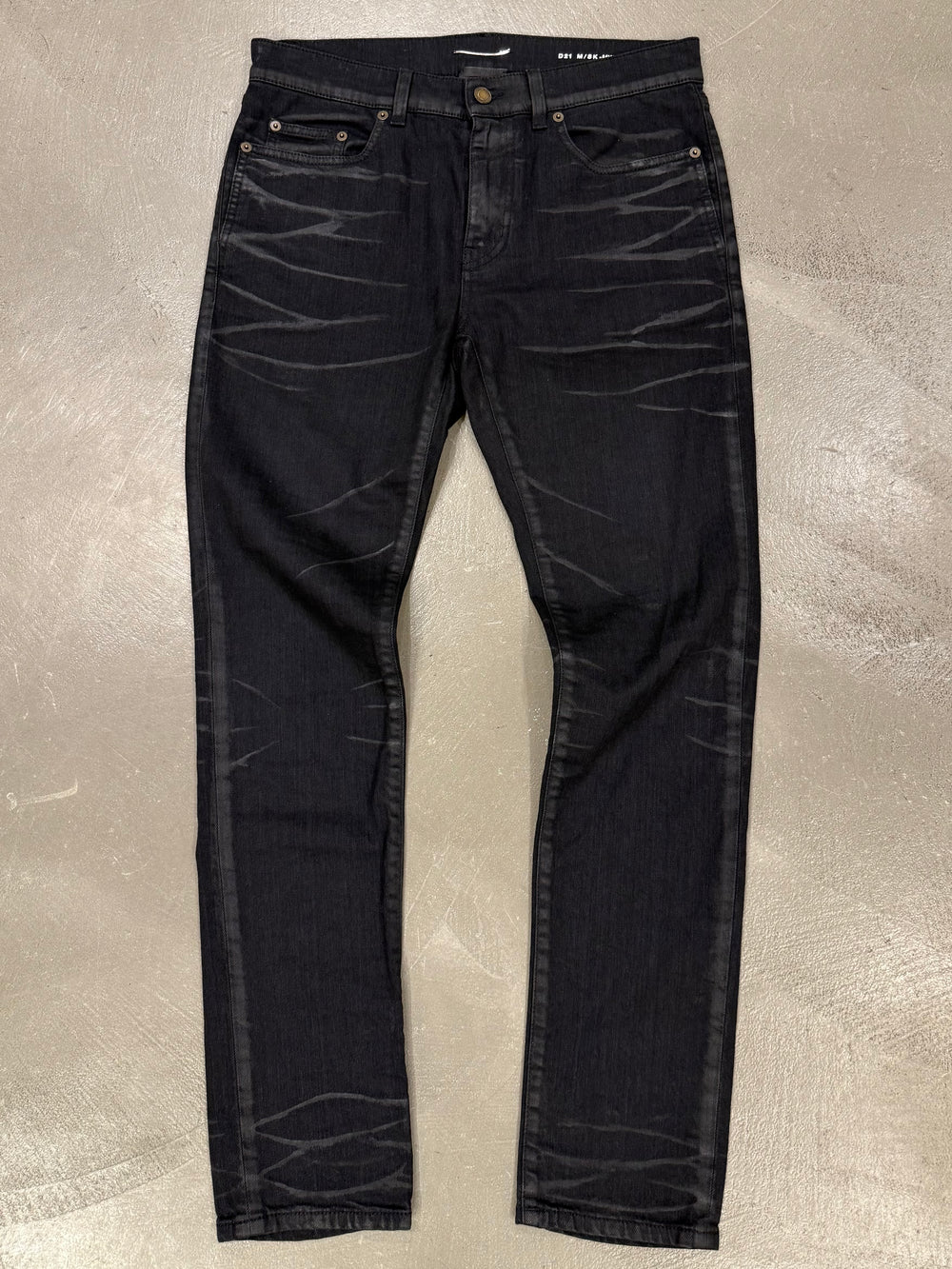 2020s Saint Laurent faded clawmark denim