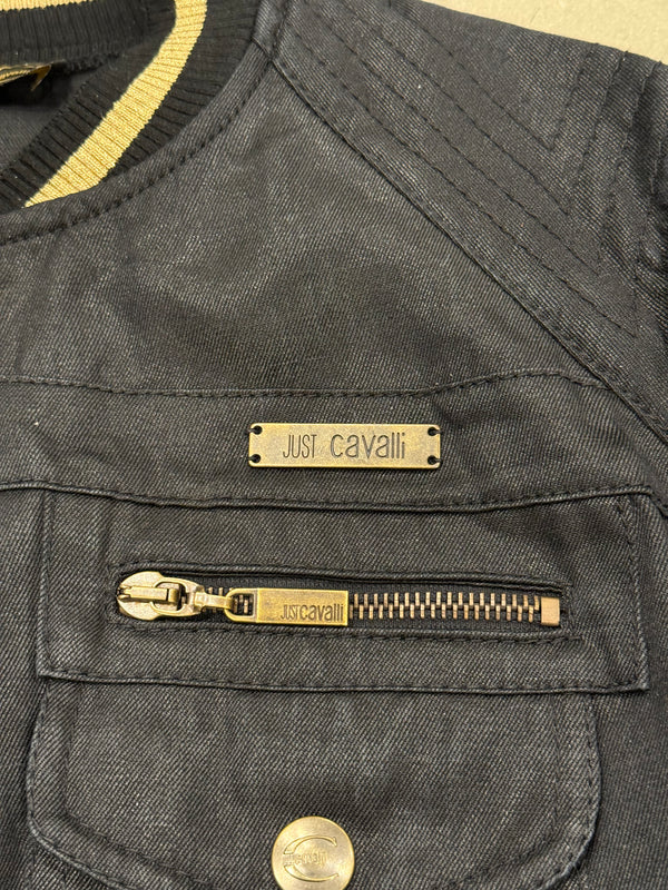 A/W 2008 Roberto Cavalli waxed cargo bomber jacket