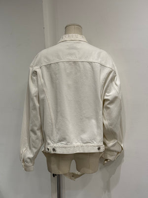 2018 Balenciaga deconstructed oversized denim jacket