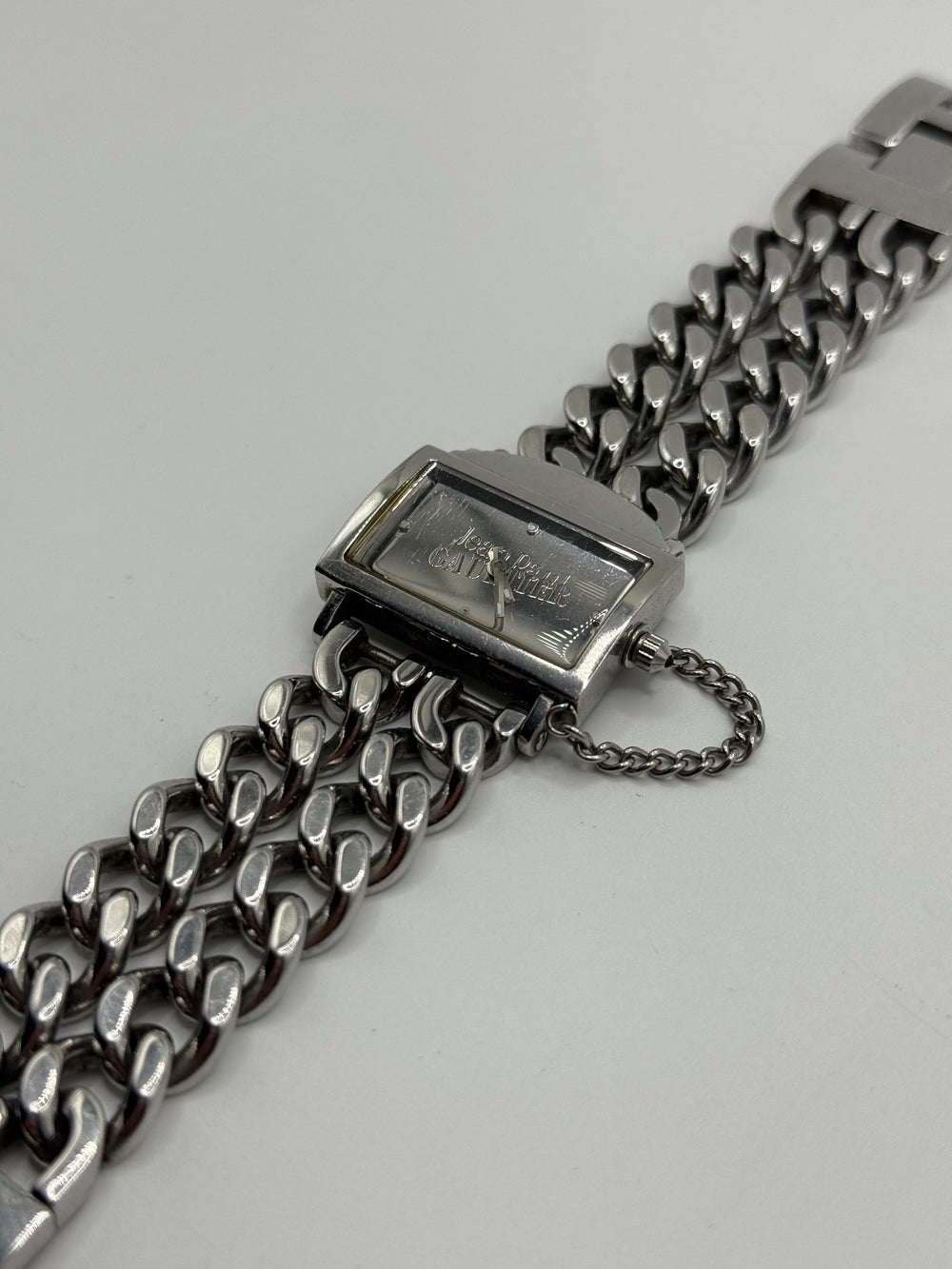 Jean Paul Gaultier stainless steel double chain watch