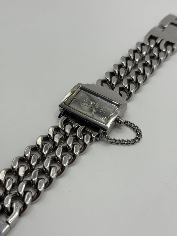 Jean Paul Gaultier stainless steel double chain watch