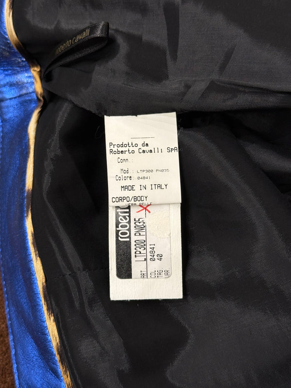 2000s Roberto Cavalli mini leather skirt