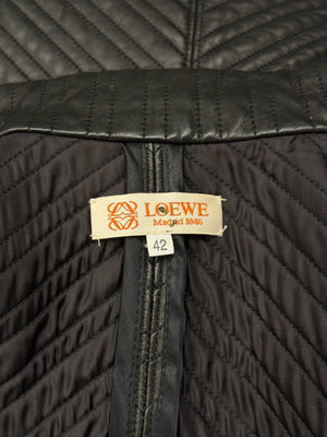 1990s Loewe paneled cropped leather jacket
