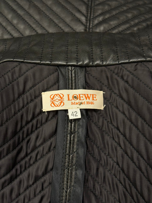 1990s Loewe paneled cropped leather jacket