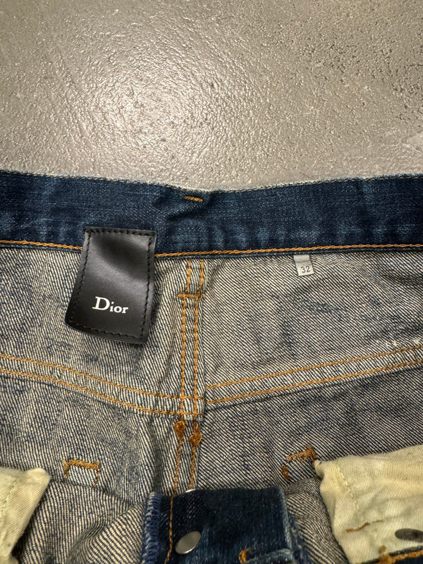 S/S2007 Dior by Hedi Slimane spiderweb jeans