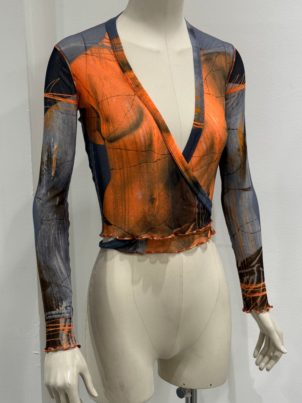 S/S1999 Jean Paul Gaultier Venus de milo sheer cardigan top