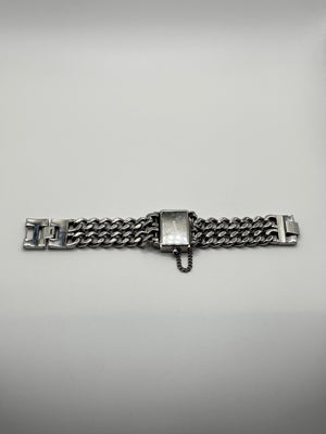 Jean Paul Gaultier stainless steel double chain watch