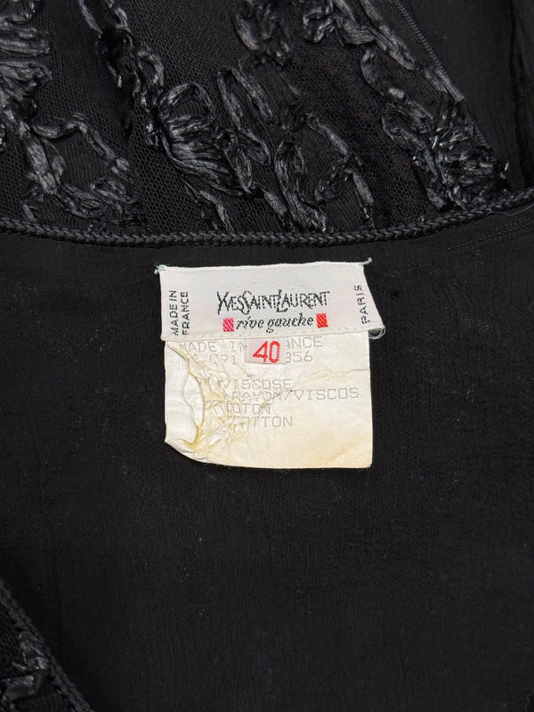 1990s Yves Saint Laurent floral paper top