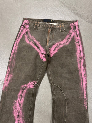 2000s Roberto Cavalli painted pants