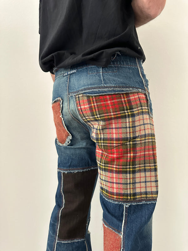 1990s Jean Paul Gaultier patchwork jeans