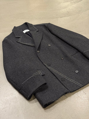 2017 Maison Margiela asymmetric double breasted coat