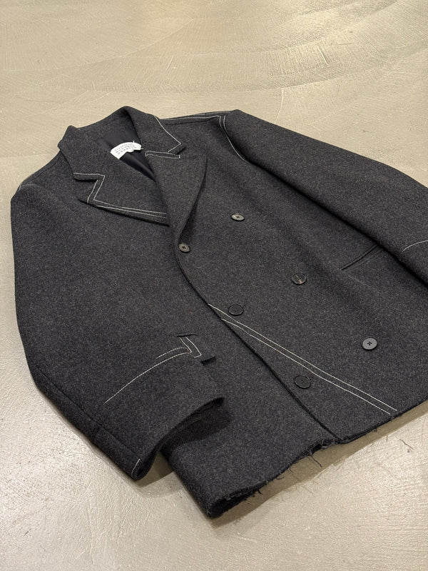2017 Maison Margiela asymmetric double breasted coat