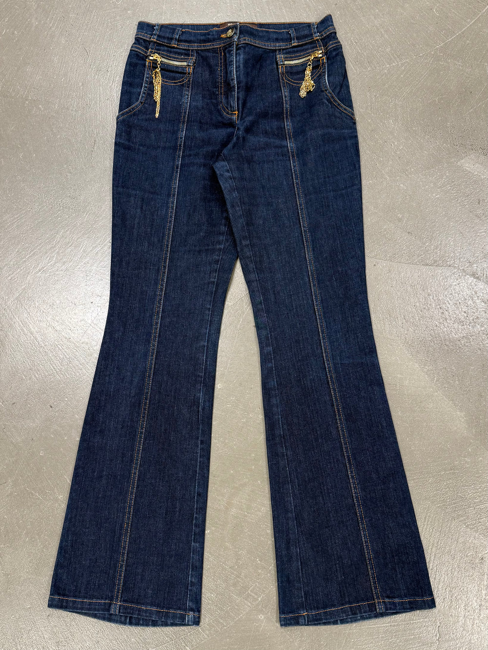 2008 Roberto Cavalli embellished flared jeans