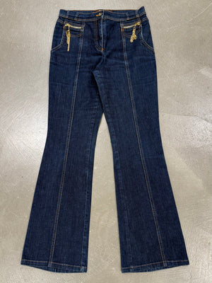 2008 Roberto Cavalli embellished flared jeans