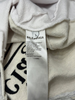 2022 Balenciaga oversize upside down Paris hoodie
