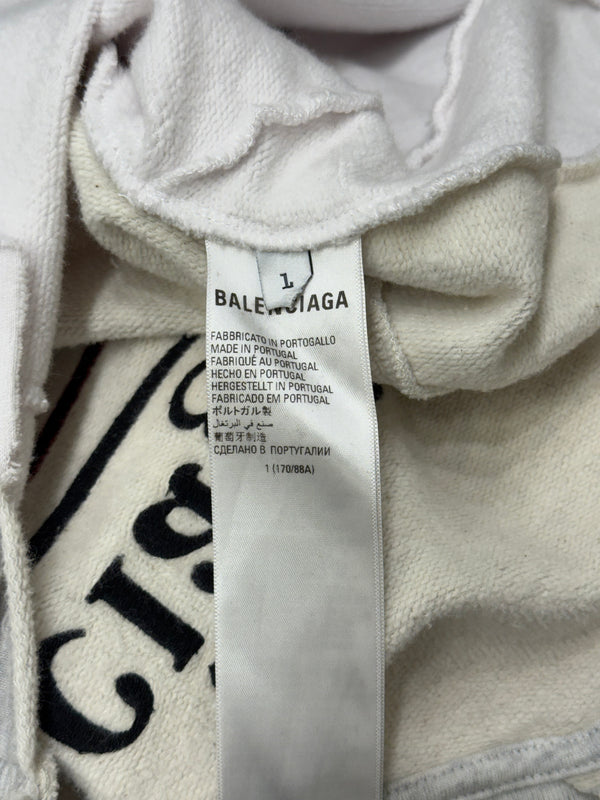 2022 Balenciaga oversize upside down Paris hoodie