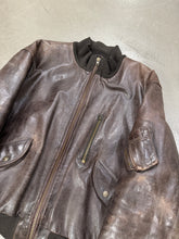 Load image into Gallery viewer, 1980s ARMANI leather MA-1 bomber jacket
