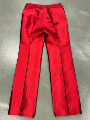 1990s Gianni Versace iridescent flared silk pants