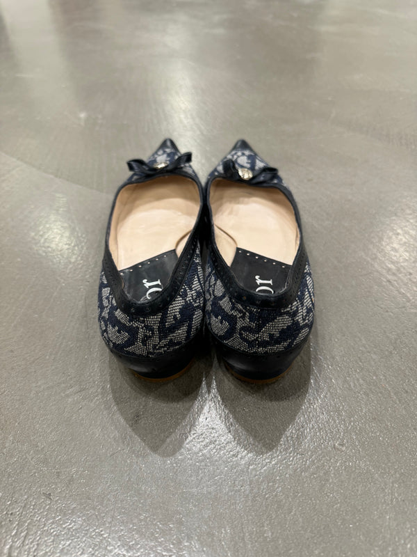 2000s Christian Dior by Galliano monogram ballerina