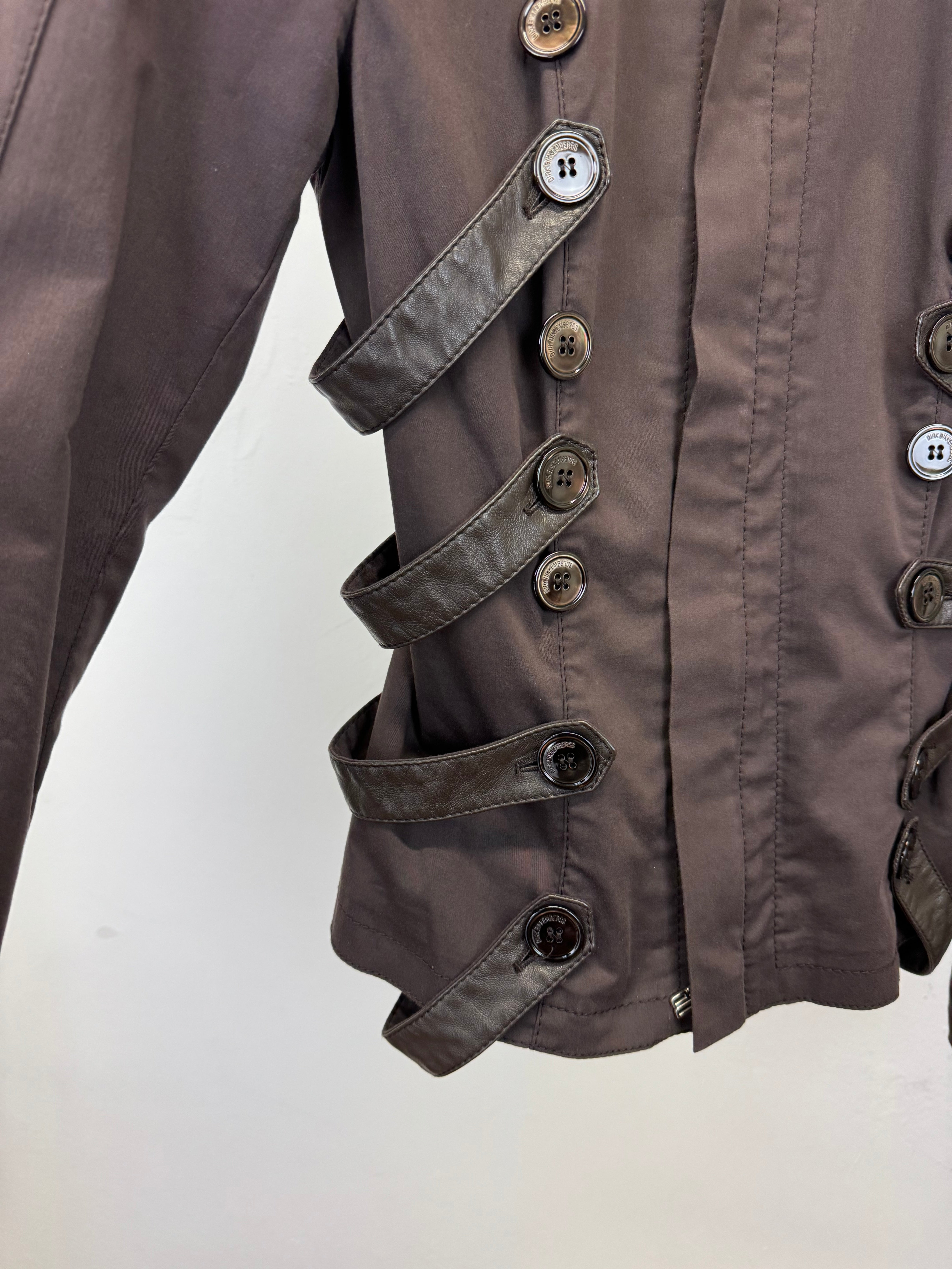 1990s Dirk Bikkembergs bondage leather straps jacket