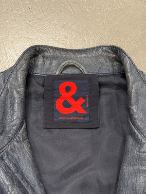 2000s Dolce & Gabbana biker leather jacket