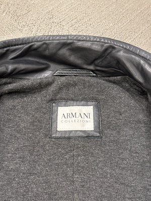 2000s Armani lamb leather jacket