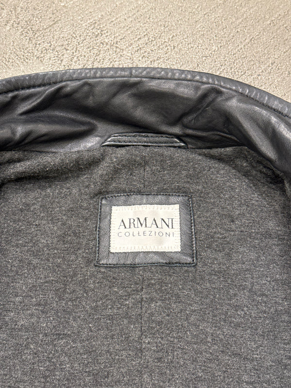 2000s Armani lamb leather jacket