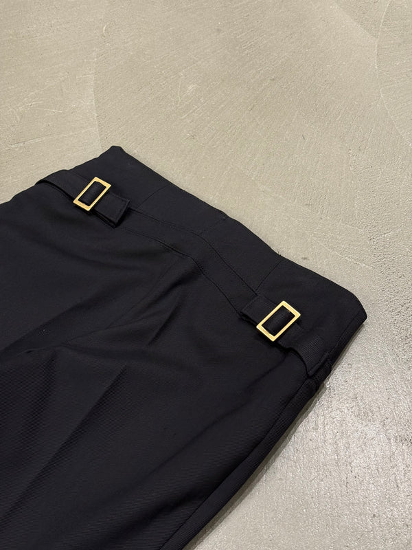 2003 Gucci black low-rise flared trousers