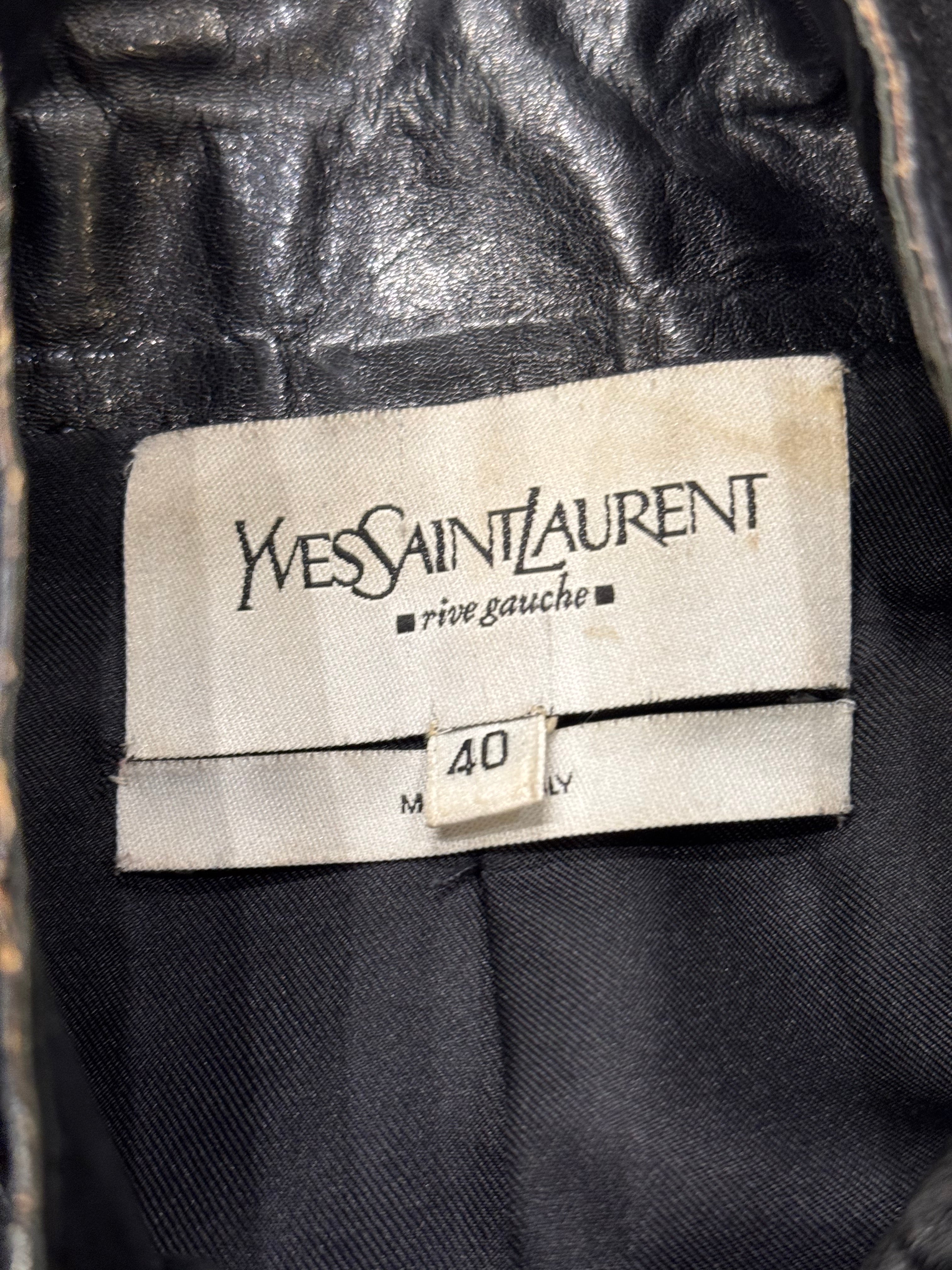 2000s Yves Saint Laurent Rive Gauche by Tom Ford belted leather jacket