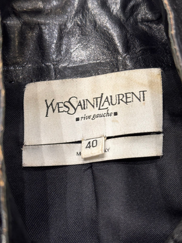 2000s Yves Saint Laurent Rive Gauche by Tom Ford belted leather jacket