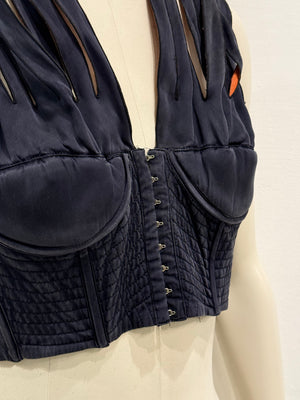 S/S1989 Jean Paul Gaultier iconic cone bra corset with shoulder straps